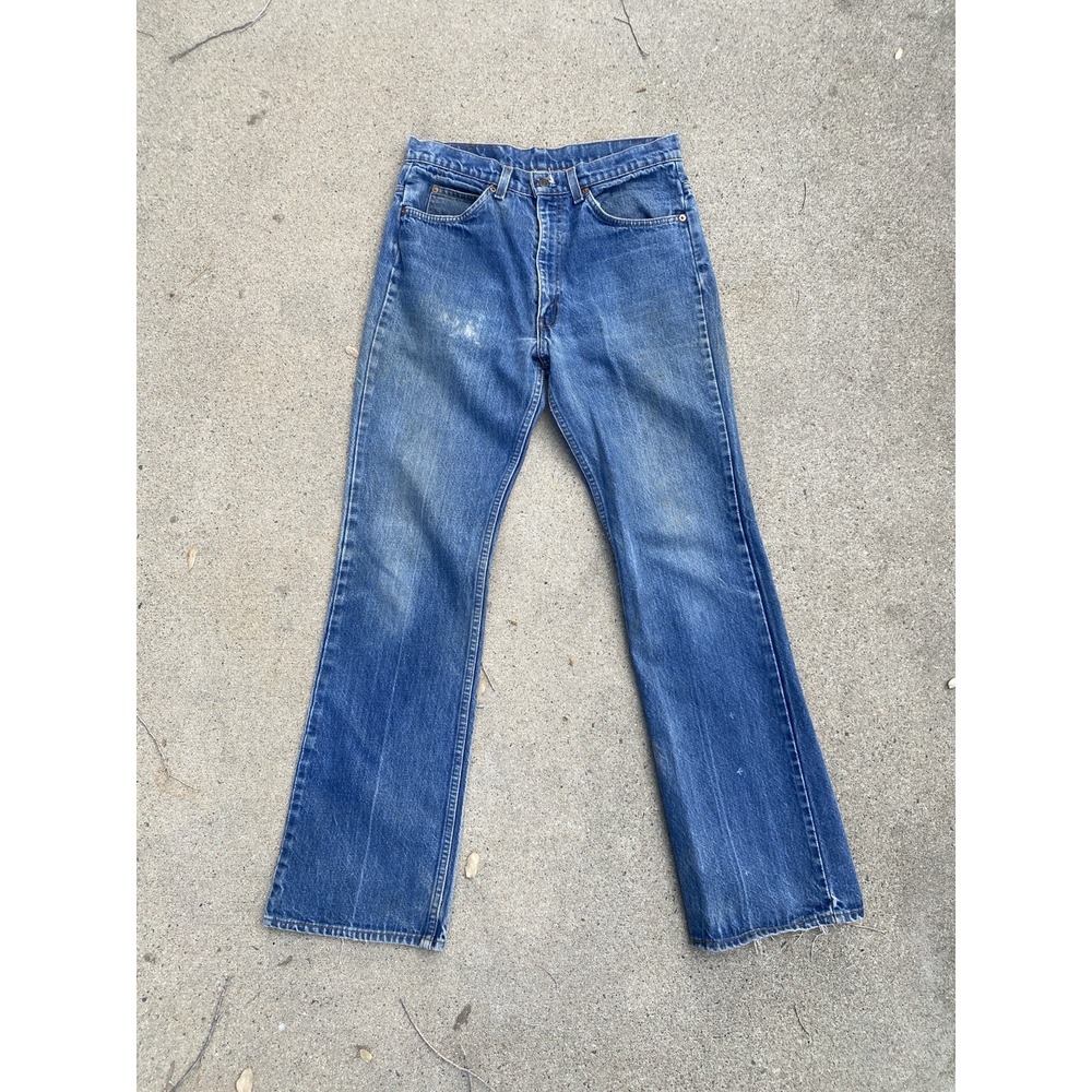Vintage 70s 80s Levi's 517 Denim Jeans Bootcut 30x32 Orange Tab Flare Fades